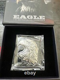 2022 1 oz Pièce en Argent Américain Eagle en Relief Élevé Façonnée. 999 Pur (avec Boîte) /2500