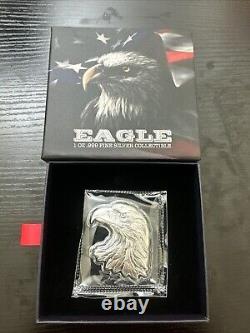 2022 1 oz Pièce en Argent Américain Eagle en Relief Élevé Façonnée. 999 Pur (avec Boîte) /2500