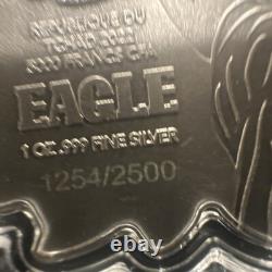 2022 1 oz Pièce en Argent Américain Eagle en Relief Élevé Façonnée. 999 Pur (avec Boîte) /2500