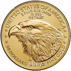 2022 American Gold Eagle 1 Oz 50 $ 1 Roll Twenty 20 Bu Pièces En Tube De Menthe