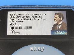 2022 Mémorial St. Gaudens Half Eagle, Incuse Design Ngc Sp 70 Fdoi