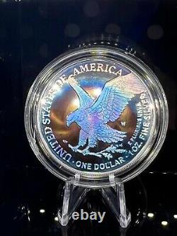 2022 W American Silver Eagle Proof Dcam. 999 Une Once Avec Le Ton Du Monstre De L'aco