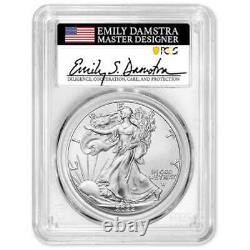 2022 W Burnished American Silver Eagle Sp 70 Pcgs Sortie Avancée Emily Damstra