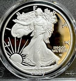 2022 W Silver Eagle Proof PCGS PR70 DCAM Premier Jour d'Émission Étiquette en Feuille D'Or