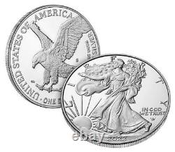 2022-s Proof $1 American Silver Eagle Pr70 1ère Sortie