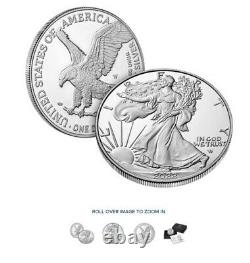 2022-w American Eagle One Ounce Silver Proof Pièce 22ea Livraison Gratuite Pré-order