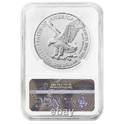 2022-w Brûlé $1 American Silver Eagle Ngc Ms70 Ide First Label