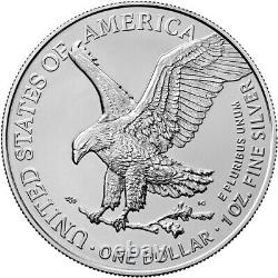 2023 Boîte de monstre d'aigle d'argent américain 1 oz (500 pièces, non circulées)