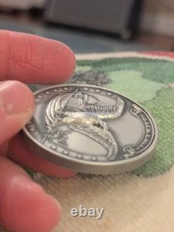 2023 Fidji 2 $ Noir Aigle 2 oz. 999 Pièce d'Argent UHR Édition Limitée 999 Fabriquées avec Manchon