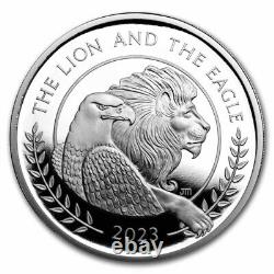 2023 GB Le Lion et L'aigle 1 oz Pièce en argent Proof