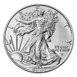 2023 Lot de (10) pièces de monnaie en argent American Eagle d'une once chacune, non circulées, dans un état brillant