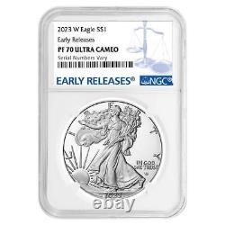 2023-W 1 oz Preuve d'aigle américain en argent NGC PF 70 UCAM Premières sorties.
