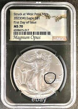 2023(w) $1 Silver Eagle Ngc Ms70 Fdoi Struck Au West Pont Mint Magnum Opus
