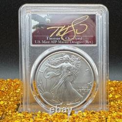 2024 1 $ Argent Aigle FDOI PCGS MS70 Signé par Thomas Cleveland Monnaie 1 sur 300