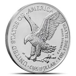 2024 1 oz American Silver Eagle Boîte de monstres (500 pièces, BU)