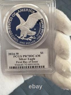 2024 Aigle d’argent W DCAM PCGS PR 70 pièce, revers conçu par Emily Damstra, signature