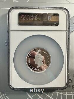 2024 Australie $3 Aigle à queue en coin d'argent de 3 onces 10e anniversaire Preuve NGC PF70 FR