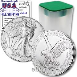 2024 Lot de (10) Pièces de monnaie en argent American Eagle d'une once, non circulées, état brillant