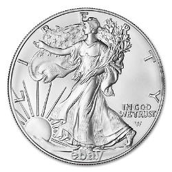 2024 Lot de (10) Pièces de monnaie en argent American Eagle d'une once, non circulées, état brillant