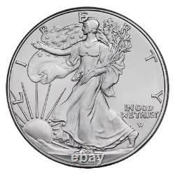 2024 Lot de 10 pièces d'une once American Silver Eagle BU