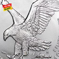 2024 Lot de (10) pièces en argent bullion American Eagle de 1 oz en état de brillance non circulé