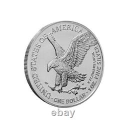 2024 Lot de 5 pièces d'argent American Silver Eagle de 1 once BU