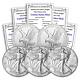 2024 Lot De (5) Pièces De 1 Oz American Silver Eagle En état Brillant Non Circulé