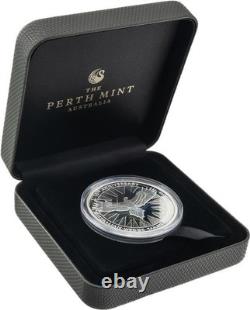 2024 P125 3 $ Australie 3 oz Argent Proof Aigle à Queue en Forme de Coin 10ème Anniversaire OGP