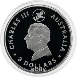 2024 P125 3 $ Australie 3 oz Argent Proof Aigle à Queue en Forme de Coin 10ème Anniversaire OGP