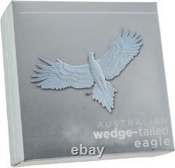 2024 P125 3 $ Australie 3 oz Argent Proof Aigle à Queue en Forme de Coin 10ème Anniversaire OGP
