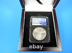 2024 (P) Aigle d'argent non circulé avec l'effigie à 5 étoiles NGC Ms 70, premiers 50 000 émis