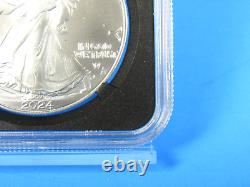 2024 (P) Aigle d'argent non circulé avec l'effigie à 5 étoiles NGC Ms 70, premiers 50 000 émis