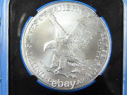 2024 (P) Aigle d'argent non circulé avec l'effigie à 5 étoiles NGC Ms 70, premiers 50 000 émis