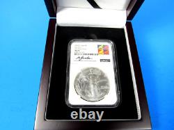 2024 (P) Aigle en Argent Américain avec Privy 5 Étoiles NGC Ms 70 FDOI, Signé par M. Gaudioso