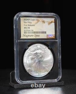 2024 (P) American Silver Eagle avec Marque Privée Étoile Premières Émissions NGC MS70 2024 (P) American Silver Eagle avec Marque Privée Étoile Premières Émissions NGC MS70