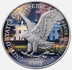 2024 Pièce en Argent Américaine Eagle Édition du Jour de l'Indépendance 1 oz #25 de 704