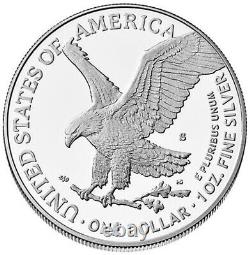 2024-S American Silver Eagle Proof Coin 24EM San Francisco Boîte OGP & COA Prévente