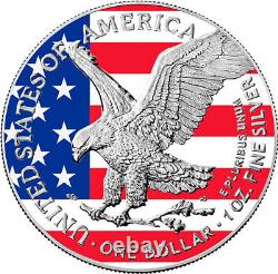 2024 U.S. Eagle Édition du Jour de l'Indépendance 1 oz Pièce en Argent tirage 500