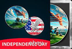 2024 U.S. Eagle Édition du Jour de l'Indépendance 1 oz Pièce en Argent tirage 500