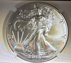 2024-W 1 $ 1 oz Aigle en Argent Américain Bruni NGC MS69. Belle Pièce