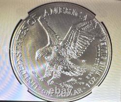 2024-W 1 $ 1 oz Aigle en Argent Américain Bruni NGC MS69. Belle Pièce