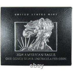 2024 W American Silver Eagle Non Circulé Monnaie Brillante OGP COA