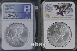 2024 ère 8 Nice Gang PREMIER JOUR MS70 1 oz Aigle en Argent Étoile Marque Privée Mark Salzberg