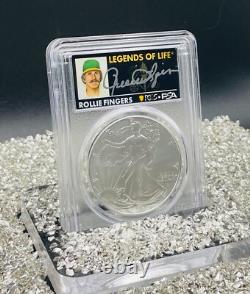 2025 $1 Aigle d’argent FDOI MS70 HOF Légendes de la vie Rollie Fingers 1 sur 10 Mint