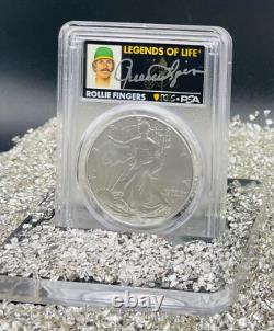 2025 $1 Aigle d’argent FDOI MS70 HOF Légendes de la vie Rollie Fingers 1 sur 10 Mint
