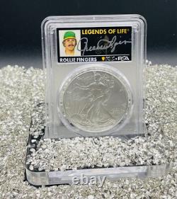2025 $1 Aigle d’argent FDOI MS70 HOF Légendes de la vie Rollie Fingers 1 sur 10 Mint