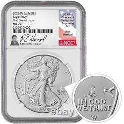 2025 (P) Aigle en Argent Premier Privé FDI NGC MS70 Ron Harrigal