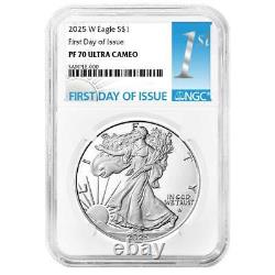 2025-W Épreuve $1 Aigle en Argent Américain NGC PF70UC FDI Première Étiquette