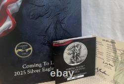 2025 X-MINT Prend Vie 5 Oz AIGLE D'ARGENT NGC MS70 Vieilli AR GAUDIOSO