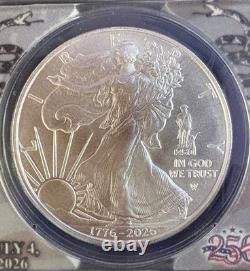 2026 Aigle d’argent de la Monnaie de Denver Daniel Carr surfrappe à double date MS70 avec marque privée